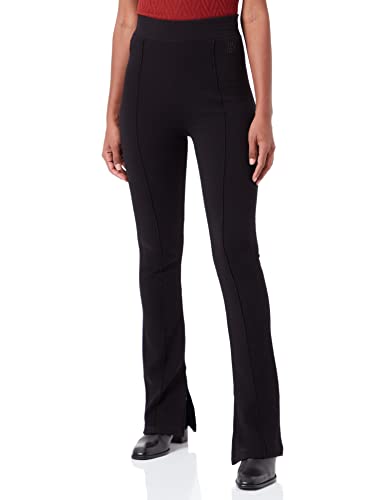 HUGO Damen Narla Ausgestellte Slim-Fit Leggings aus Baumwoll-Mix Schwarz L HUGO Damen Narla Ausgestellte Slim-Fit Leggings aus Baumwoll-Mix Schwarz L von HUGO