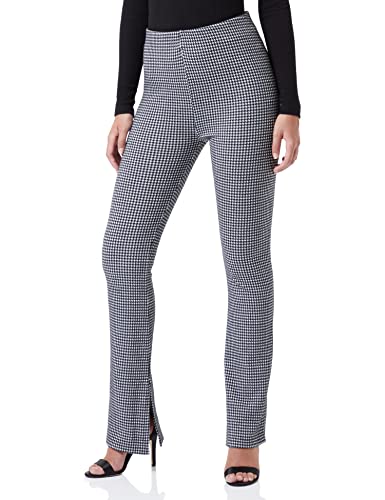 HUGO Damen Narle Ausgestellte Slim-Fit Leggings aus Jersey mit Hahnentritt-Muster Gemustert S von HUGO