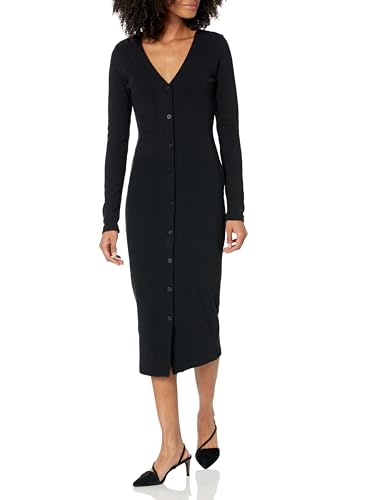 HUGO Damen Nazalea Langärmeliges Knöpfen Lässiges Kleid, Stormy Black, Groß HUGO Damen Nazalea Langärmeliges Knöpfen Lässiges Kleid, Stormy Black, Groß von HUGO