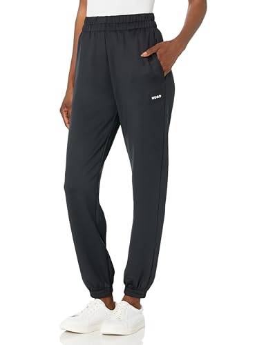 HUGO Damen Pure Cuffed Sweatpants mit Gummi-Logo Trainingshose, Stormy Black, X-Klein von HUGO