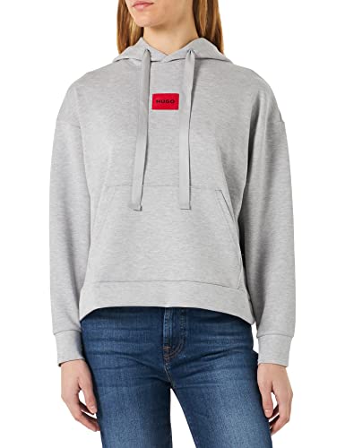 HUGO Damen Pure_Hoodie LOUNGEW Sweatshirt, Medium Grey33, XL EU von HUGO