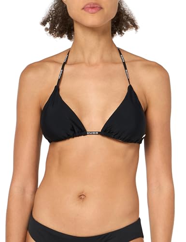 HUGO Damen Pure Triangle String Top Bikini, Schwarz-Black Pepper, XS von HUGO