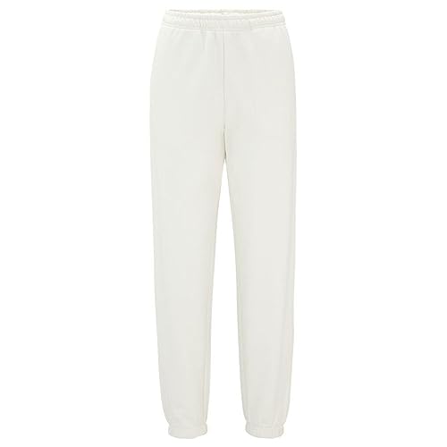HUGO Damen Relaxed Jogger_2 Jersey Trousers, Open White110, M EU von HUGO