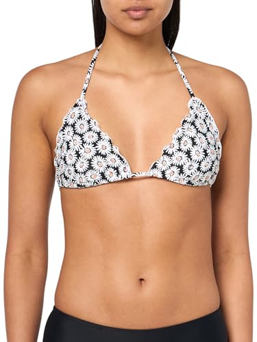 HUGO Damen Ruffle Triangle Swim Top Bikini, Happy Daisy, S von HUGO