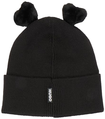 HUGO Damen Sadie_hat Beanie, Black1, Einheitsgröße EU von HUGO