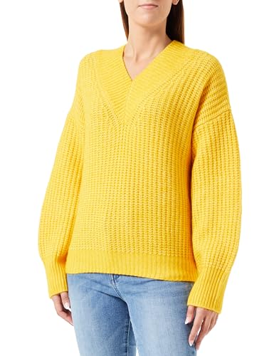 HUGO Damen Sesamia Knitted Sweater, Dark Yellow703, S EU von HUGO