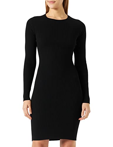 HUGO Damen Shadany KNITTED DRESS, Black1, XL EU von HUGO