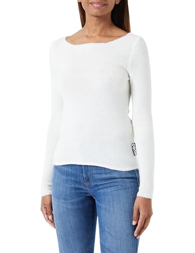 HUGO Damen Shakilyn Knitted Sweater, Natural102, L EU von HUGO