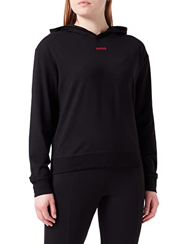 HUGO Damen Shuffle_Hoodie LOUNGEW_Sweatshirt, Black1, XL EU von HUGO