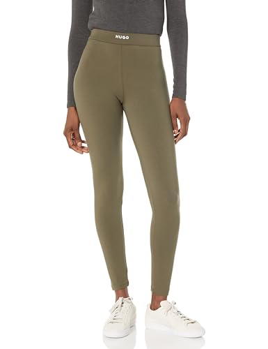 HUGO Damen Shuffle Stretch Jersey Leggings, Dunkelgrün, S von HUGO