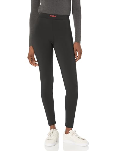 HUGO Damen Shuffle Stretch Jersey Leggings, Stormy Black, M von HUGO