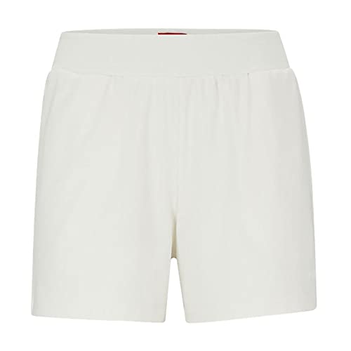 HUGO Damen Shuffle_shorts Loungewear Short, Open White, L EU von HUGO