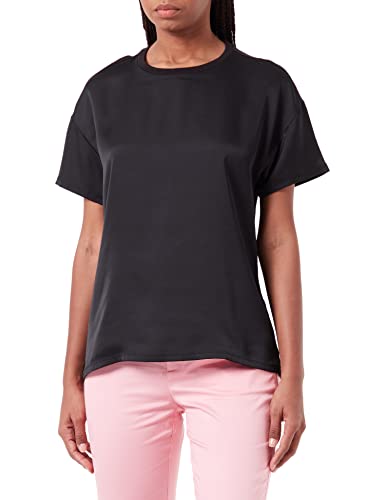 HUGO Damen Smart Crew Top mit Rundhalsausschnitt aus verschiedenen Materialien Schwarz XS von HUGO