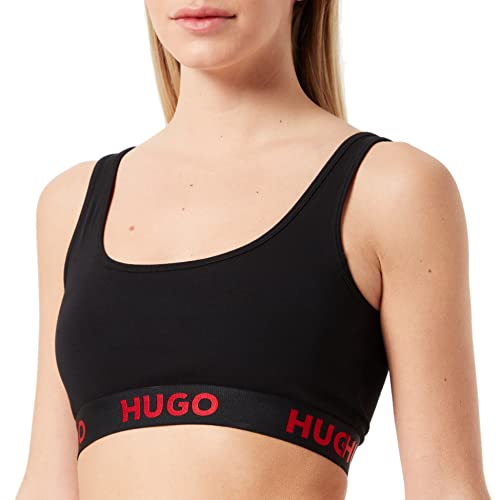 HUGO Damen Sporty Logo Bralette, Black1, M EU von HUGO