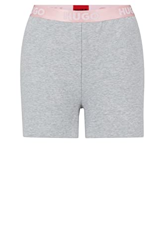 HUGO Damen Sporty Logo_Shorts Loungewear Short, Medium Grey35, M EU von HUGO