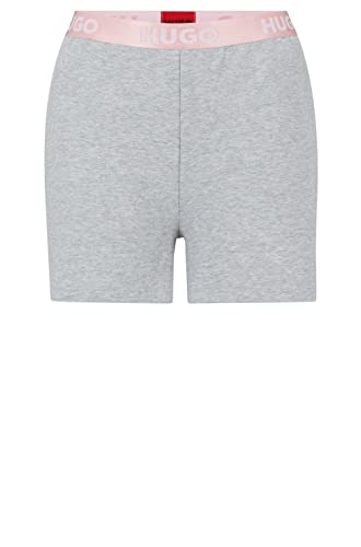 HUGO Damen Sporty Logo_Shorts Loungewear Short, Medium Grey35, S EU von HUGO