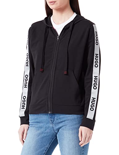 HUGO Damen Sporty Logo_jacket LOUNGEWEAR JACKET, Black2, M EU von HUGO