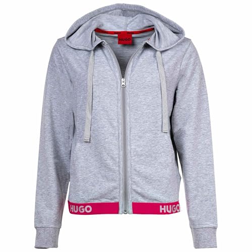 HUGO Damen Sporty Logo_jacket Loungewear Jacket, Medium Grey, L EU von HUGO