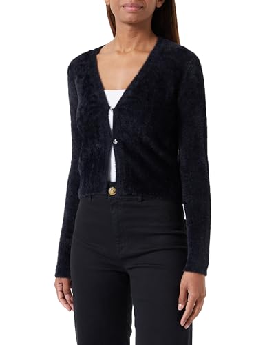 HUGO Damen Sribin Knitted Cardigan, Black1, M EU von HUGO