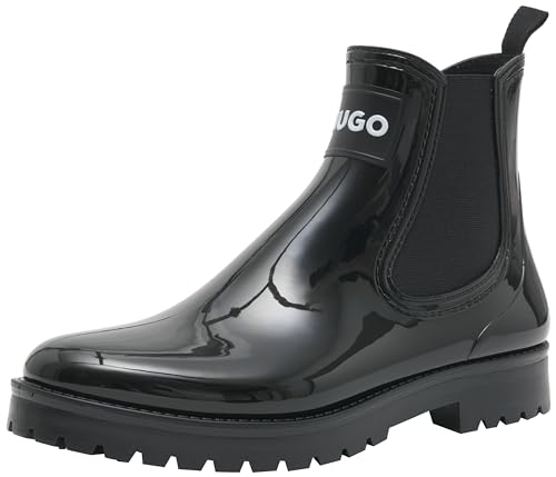 HUGO Damen Tabita Rain Bootie_n, Schwarz, 39 EU von HUGO