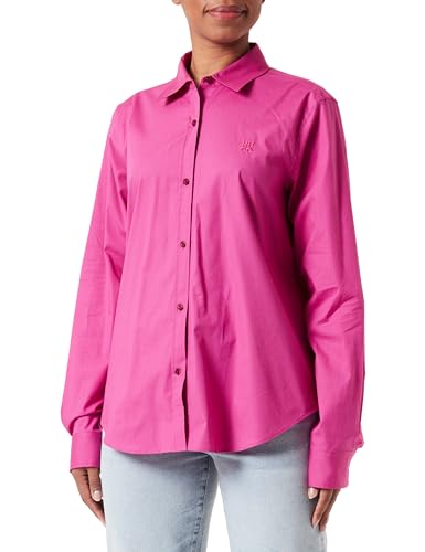 HUGO Damen The Essential Shirt Blouse, Dark Pink652, 38 EU von HUGO