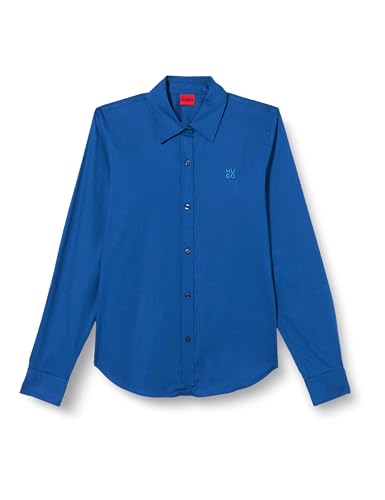 HUGO Damen The Essential Shirt Blouse, Medium Blue420, 36 EU von HUGO