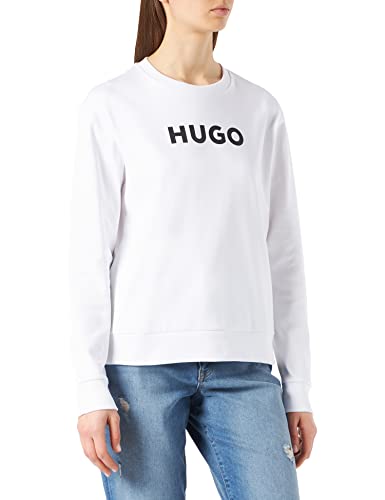 HUGO Damen The Sweater Sweatshirt, White100, L EU von HUGO