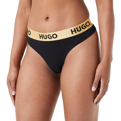 HUGO Damen Thong Sporty Logo String, Black3, XL EU von HUGO