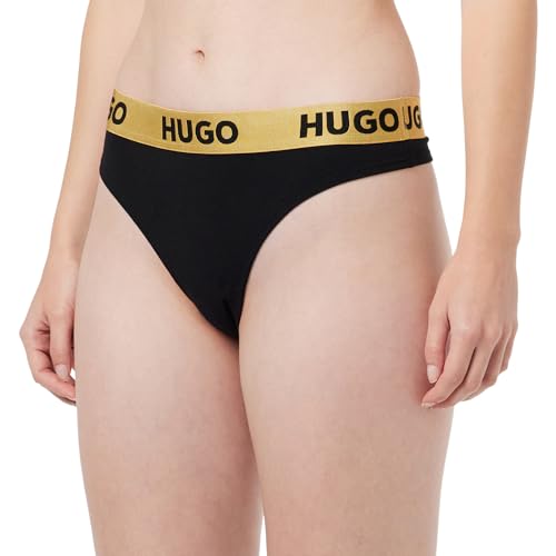 HUGO Damen Thong Sporty Logo String, Black3, XL EU von HUGO