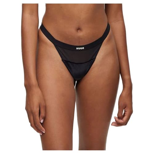 HUGO Damen Thong Velvet String, Black1, XL EU von HUGO