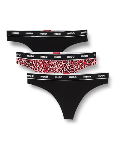 HUGO Damen Triplet Thong Design String, Open Pink695, XXL EU von HUGO