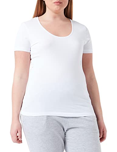 HUGO Damen Twin RN T-Shirt, White100, S (2er Pack) von HUGO