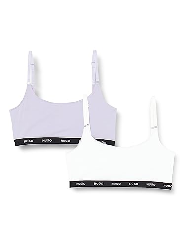 HUGO Damen Twin Stripe Bralette, Open Purple542, XL von HUGO