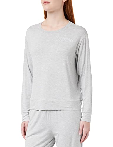 HUGO Boss Damen-Langarmshirt, Medium Grey33, L von HUGO