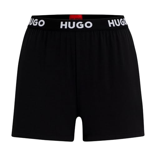 HUGO Damen Unite_shorts Pyjama Short, Schwarz, M EU von HUGO