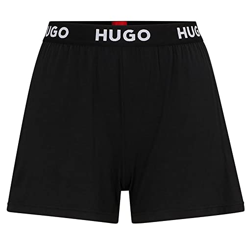 HUGO Damen Unite_shorts Pyjama Short, Schwarz, S EU von HUGO