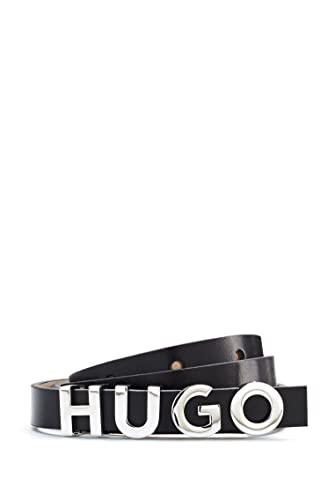 HUGO Damen Zula Belt 1,5Cm Belt, Black1, 85 von HUGO