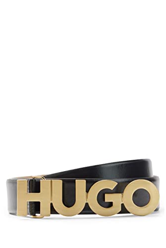 HUGO Damen Zula Belt 4 Cm-zl Gürtel, Black002, 80 von HUGO