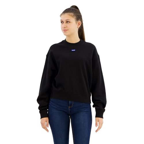 HUGO Damen Delessa_b_1 Sweatshirt, Schwarz, S EU von HUGO