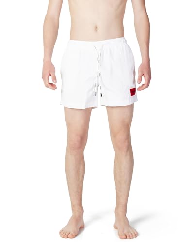 HUGO Herren Dominica Swim Short, White100, S von HUGO