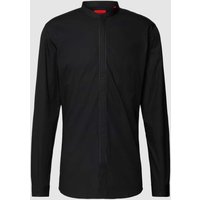 HUGO Extra Slim Fit Business-Hemd mit Stehkragen Modell 'Enrique' in Black, Größe 40 von HUGO