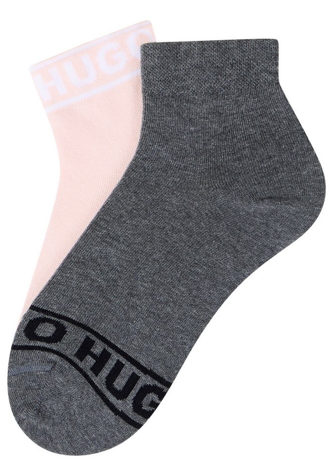 HUGO Freizeitsocken 2P SH LOGO CC W (Set, 2-Paar, 2er) mit Logobund von HUGO