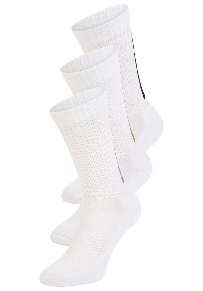 HUGO Freizeitsocken 3P QS BACK LABEL CC (Packung, 3-Paar, 3er Pack) mit kontrastfarbenen Logoschriftzug von HUGO