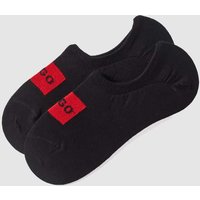 HUGO Füßlinge mit Label-Print im 2er-Pack in Black, Größe 35-38 von HUGO