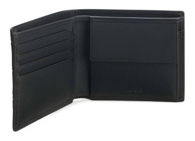 HUGO Geldbörse Hi M 4 Cc Coin Wallet, aus echtem Rindsleder von HUGO