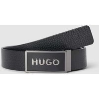 HUGO Gürtel aus Rindsleder Modell 'Garin' in Black, Größe 90 von HUGO