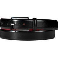 HUGO Herren Gürtel schwarz Glattleder von HUGO