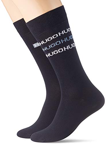 HUGO Herren 2P RS JUN Stripes CC Klassische Socken, Dark Blue401, 35-38 von HUGO