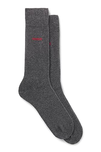 HUGO Herren 2P RS UNI CC Mittelhohe Socken aus Stretch-Gewebe im Zweier-Pack Grau 35-38 von HUGO