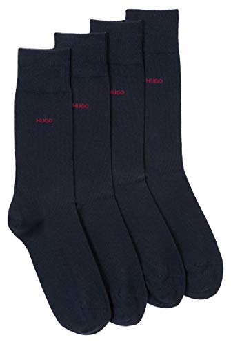 HUGO Herren 2P RS UNI CC Socken, 2per pack Blau (Dark Blue 401), 43/46 (Herstellergröße: 43-46) von HUGO